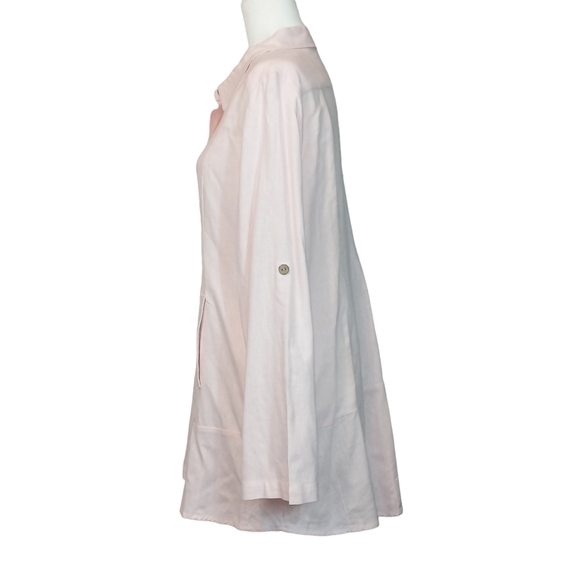 Simply Noelle lagenlook linen blend button tunic top soft pink size L / XL - Picture 8 of 14